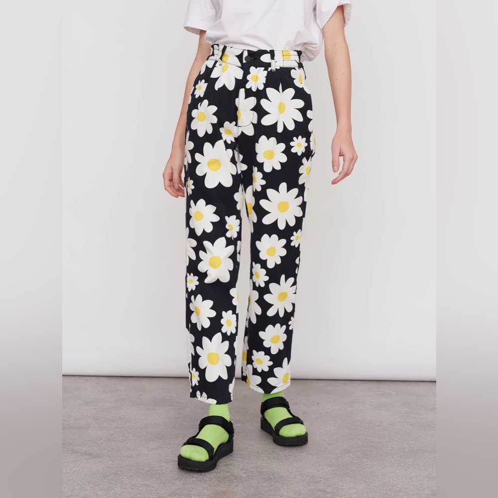 Lazy Oaf Pushing Daisies Unisex Pants - Picture 1 of 4